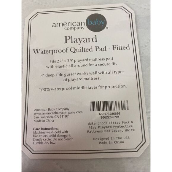 American Baby Company Play Yard Waterproof Mattress Pad - Picture 2 of 3